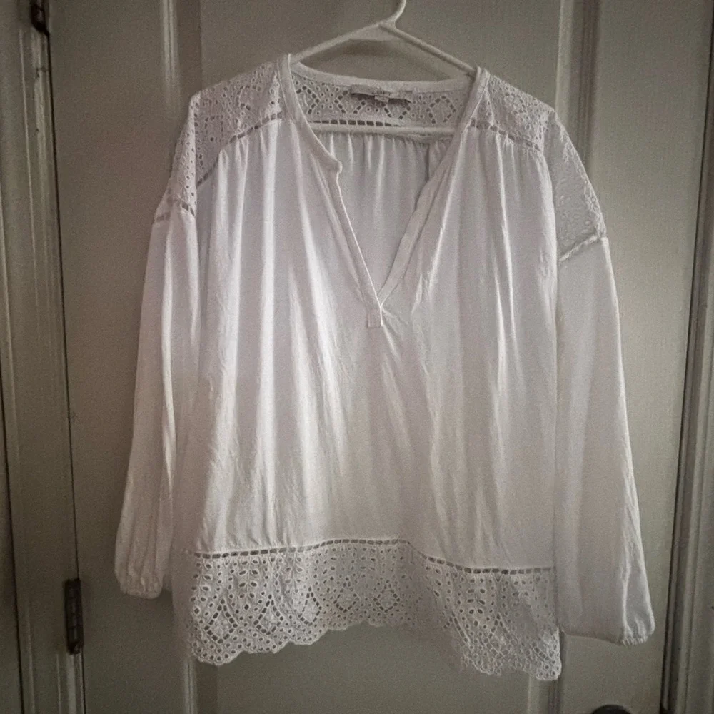 LOFT Ivory Accent Top - Picture 1 of 3